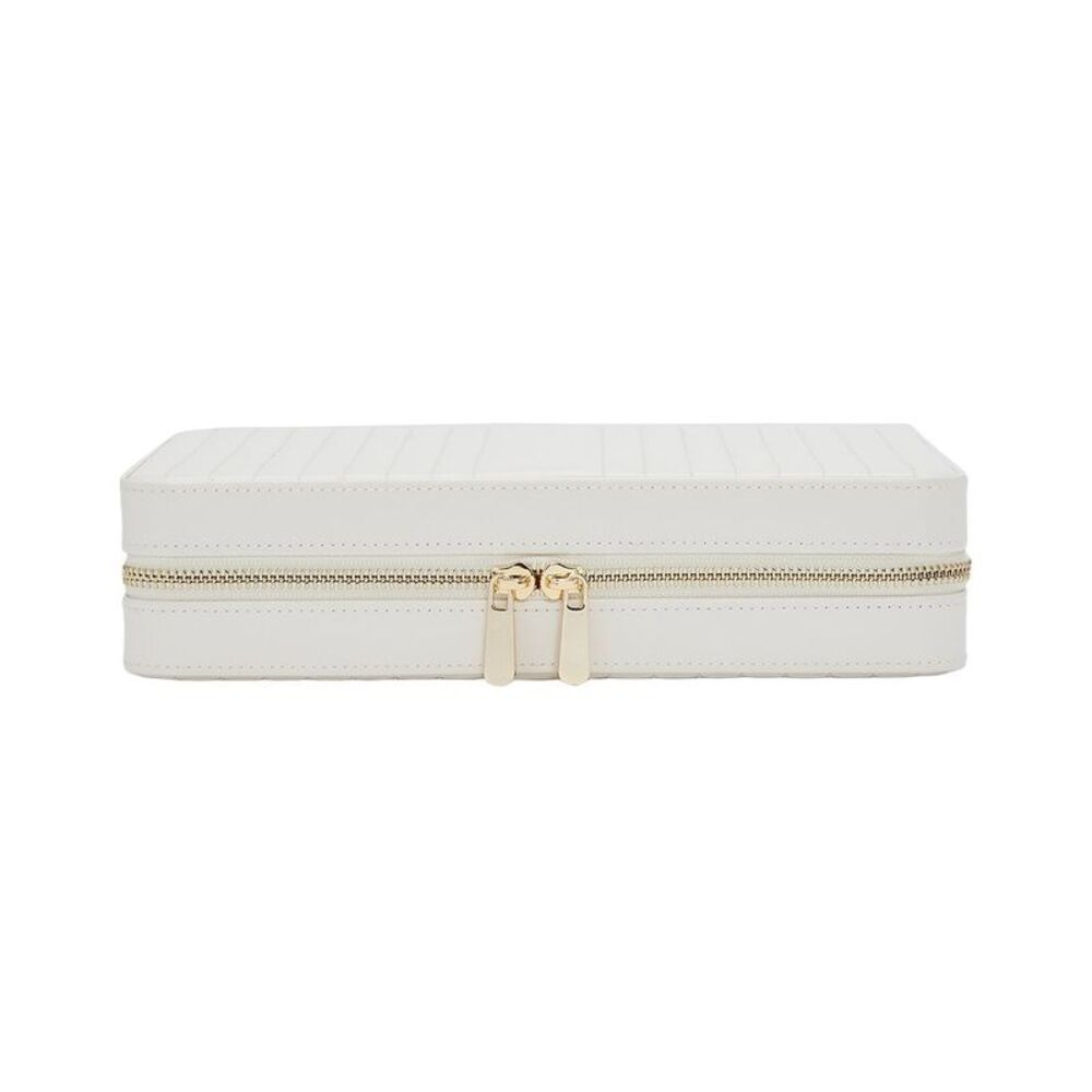 Wolf Handmade Maria Large Zip Case, White